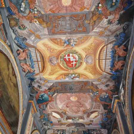 Plafond de corridor, Palais du Grand Maître, La Valette.